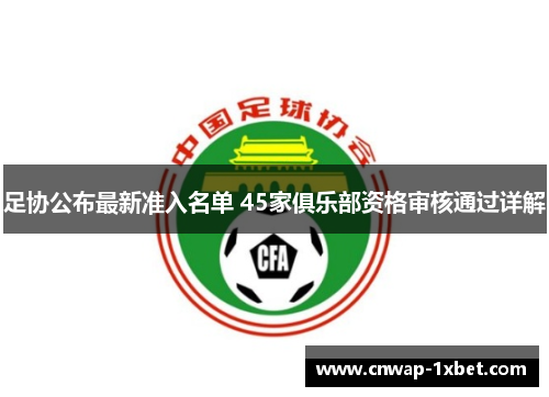 足协公布最新准入名单 45家俱乐部资格审核通过详解