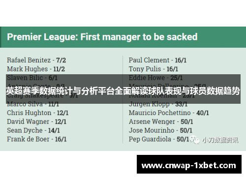 英超赛季数据统计与分析平台全面解读球队表现与球员数据趋势